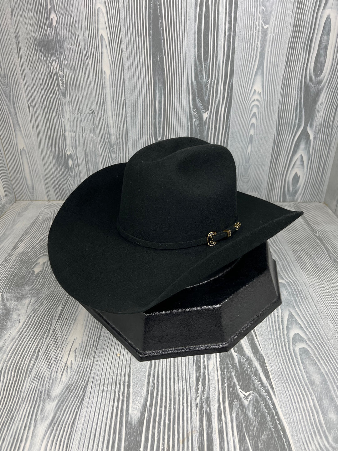 Serratelli Black Pure Wool Cowboy Hat 4 1/4" Brim