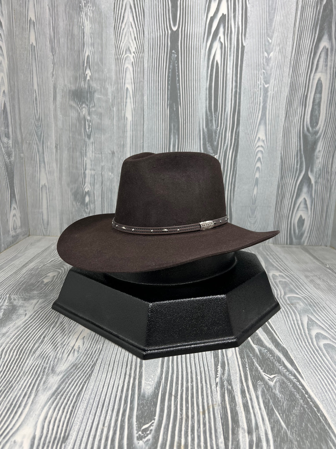 Stetson Pawnee Chocolate 5X Felt 3 1/4" Brim Gun Club Collection