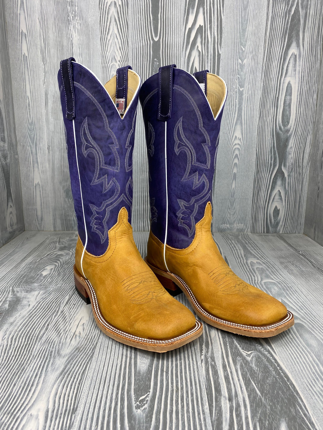 Men's Anderson Bean Rust Crazyhorse with 13" Purple Mad Dog Tops