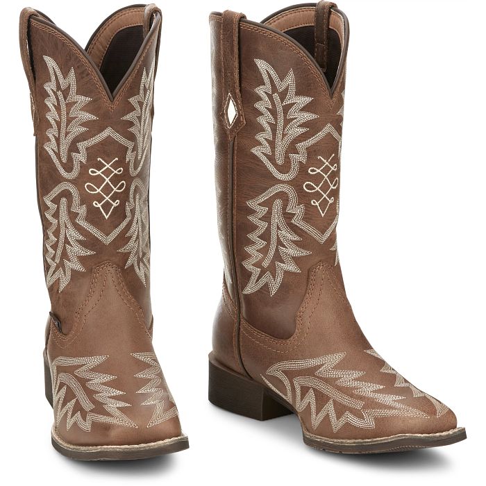 Botte western Justin Carsen Rustic Tan Water Buffalo pour femmes - GY2974 