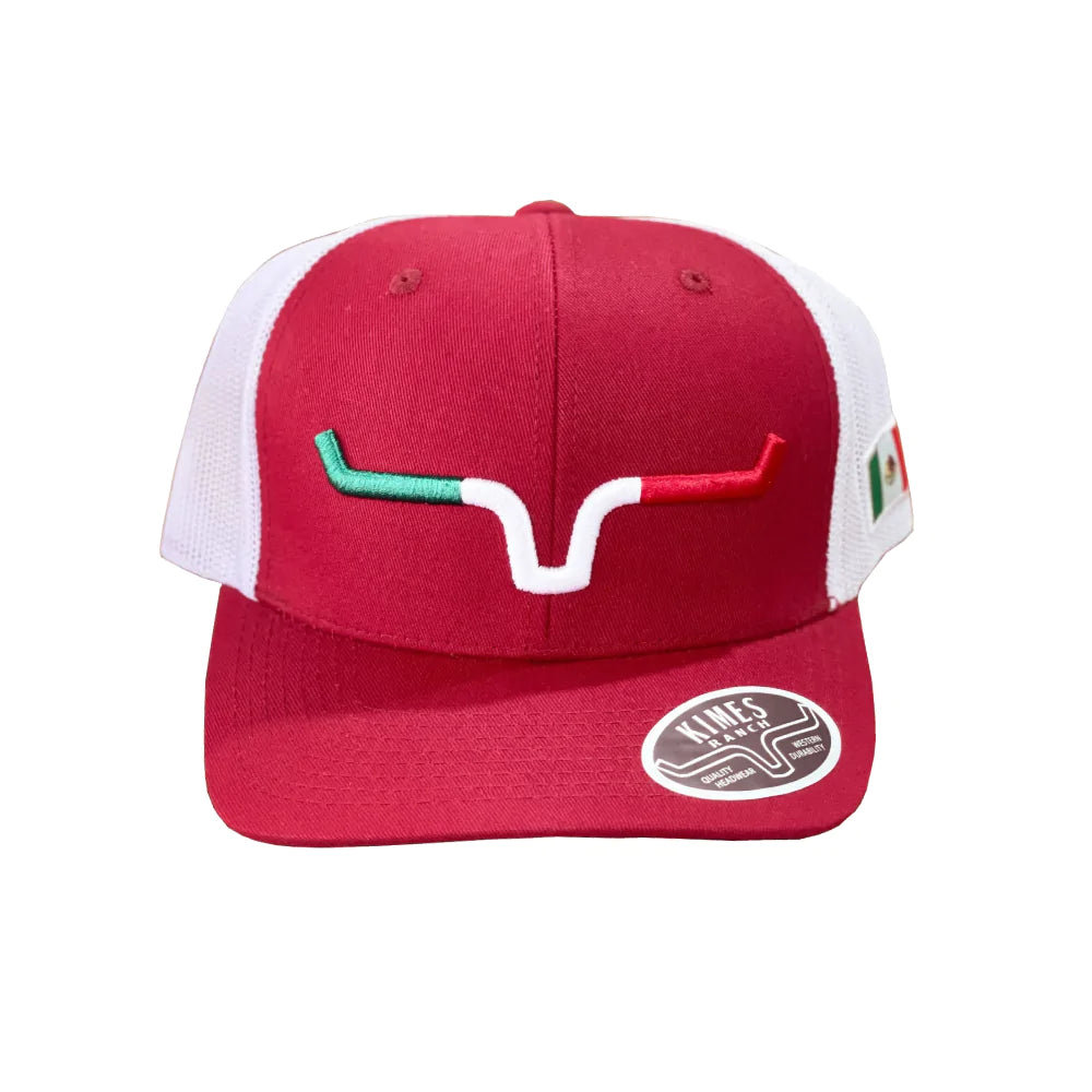 Cappellino da camionista rosso Kimes Ranch Semana - Bandiera del Messico