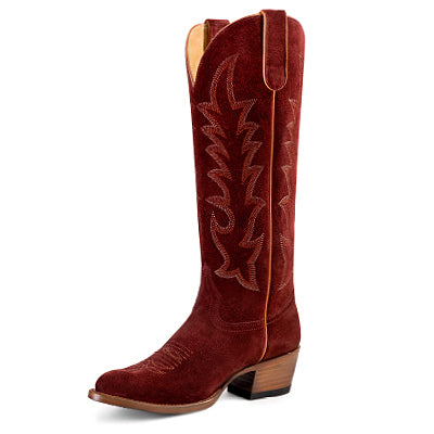 Macie Bean "Cabernet Cowgirl" 15" Suede Boots - M5228