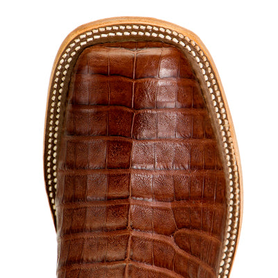 Pancia di caimano tabacco Anderson Bean con top in capretto Tristan da 13 pollici - S3014