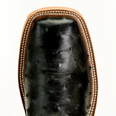 Anderson Bean nero completo di struzzo con penna d'oca con top in capretto nero da 13 pollici - S3015