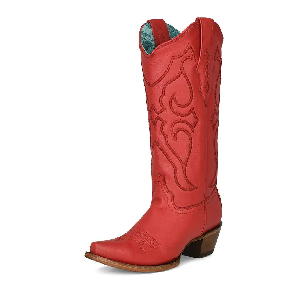 Women's Corral Red Snip Toe Western Boot - Z5073