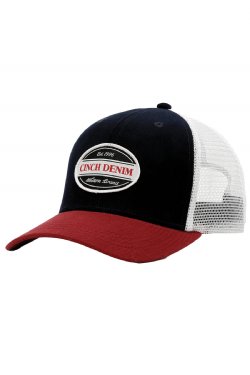 Cinch Denim Trucker Hat Navy/Red - MCC0511010