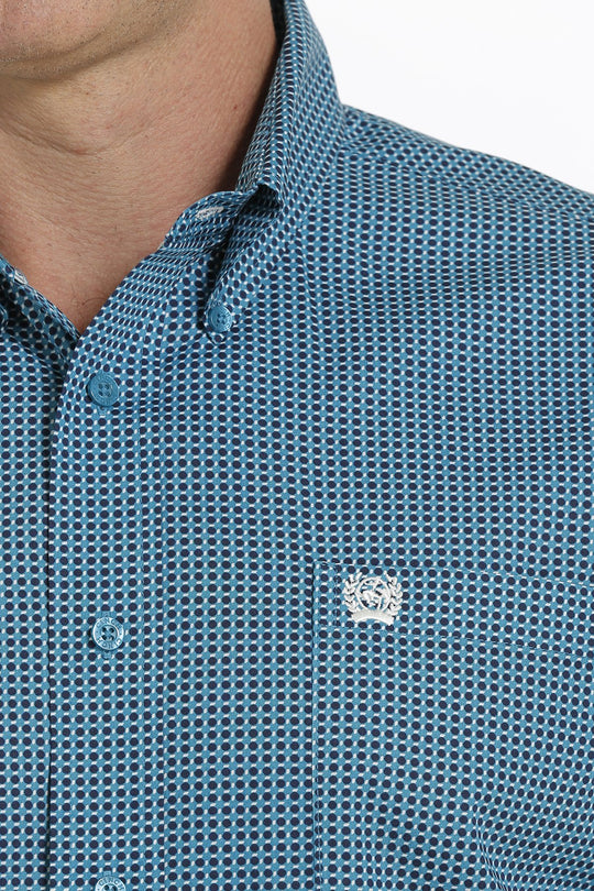 Men's Cinch Geometric Print Button Down Western Shirt - MTW1105308