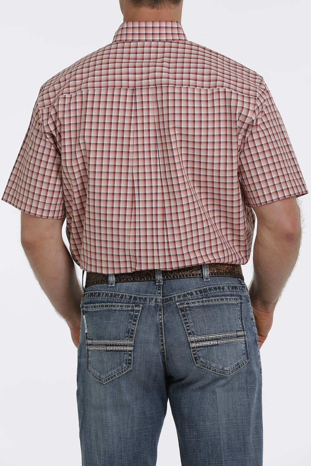 Men's Cinch Plaid Short Sleeve Western Shirt - MTW1111392