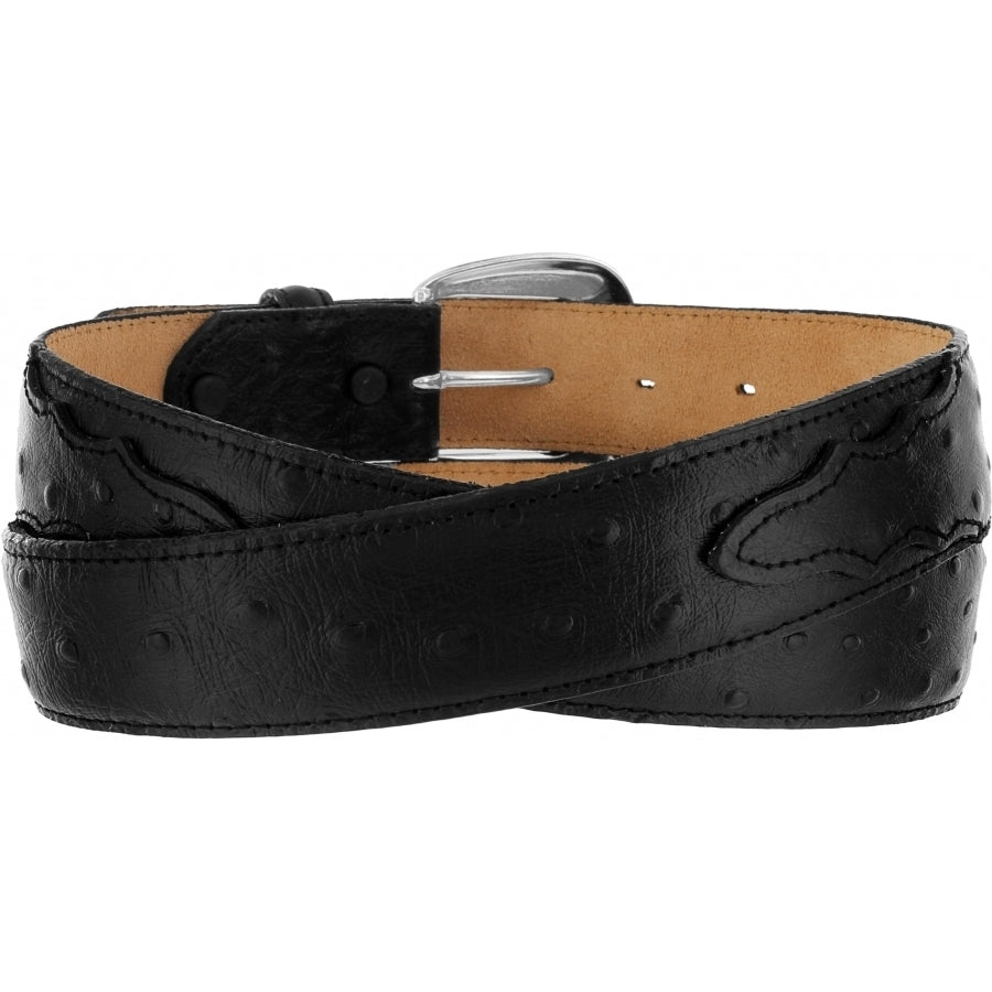 Tony Lama Men's Ostrich Print Dress Belt Black 32 Tony Lama Men's Ostrich Print Dress Belt Black 32