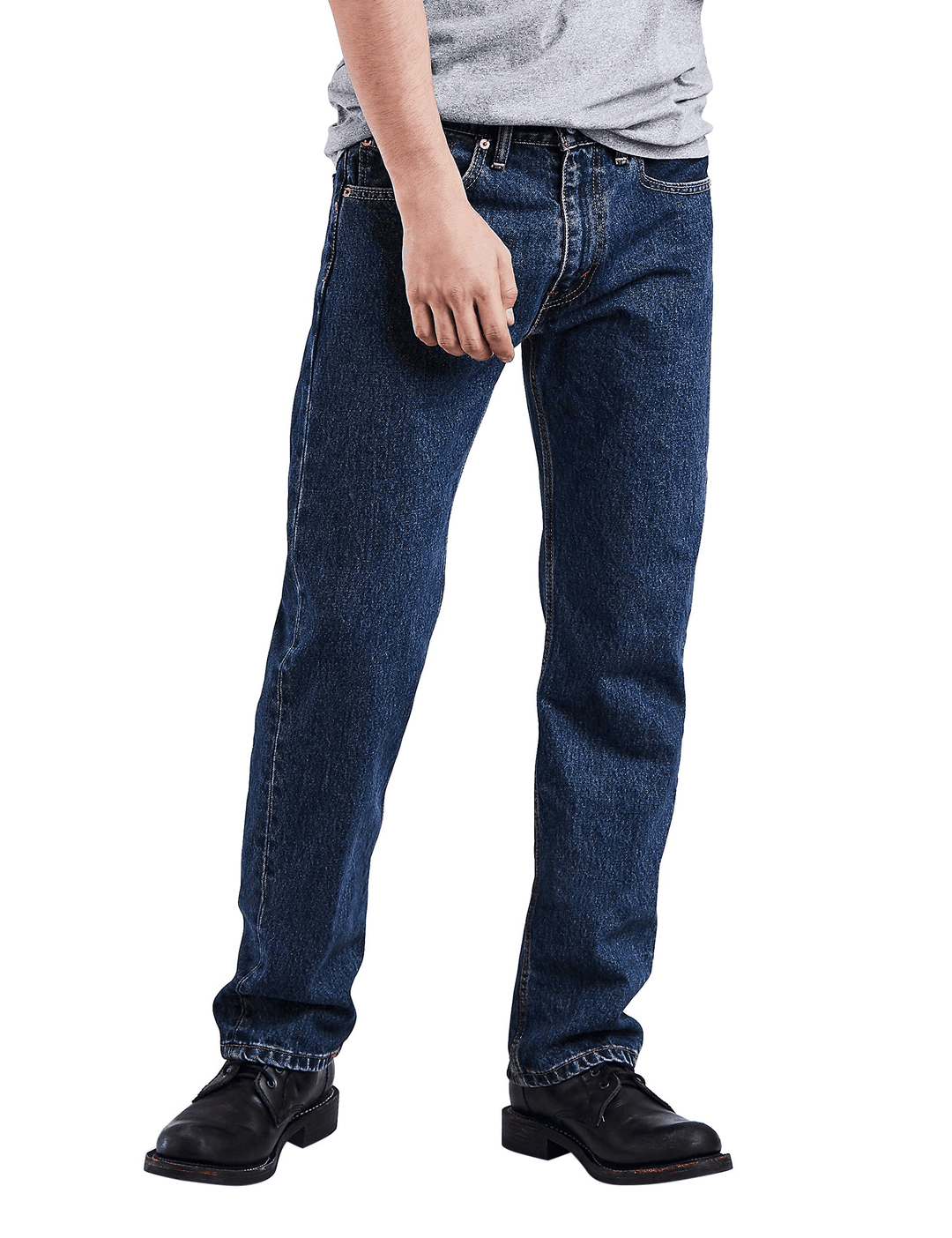 Jeans da uomo 505 Regular Fit con cerniera lampo - Lavaggio pietra scura - 00505-0216